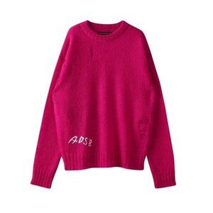 NEW SSENSE ANDERSSON BELL large cherry red crew neck sweater ssense